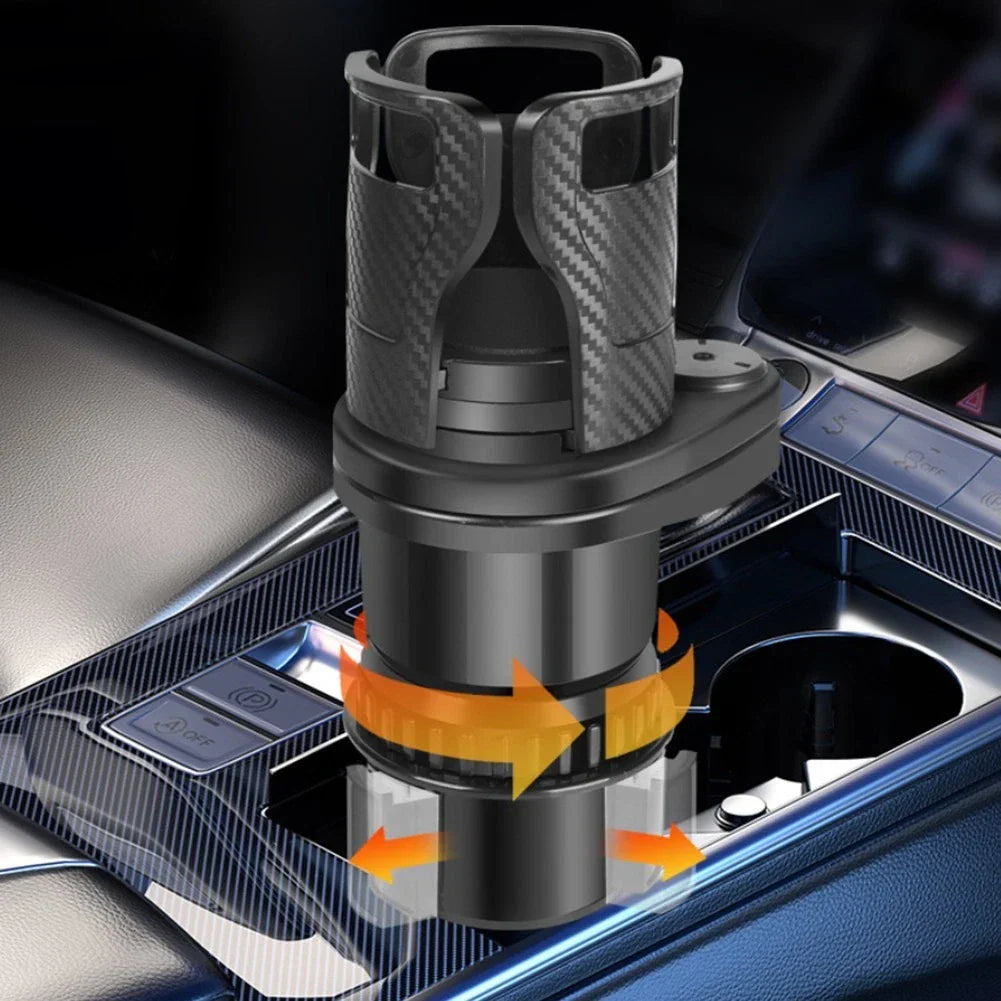 Car-Mounted Water Cup Holder 1-to-2 Split Rotating Double-Layer for Car