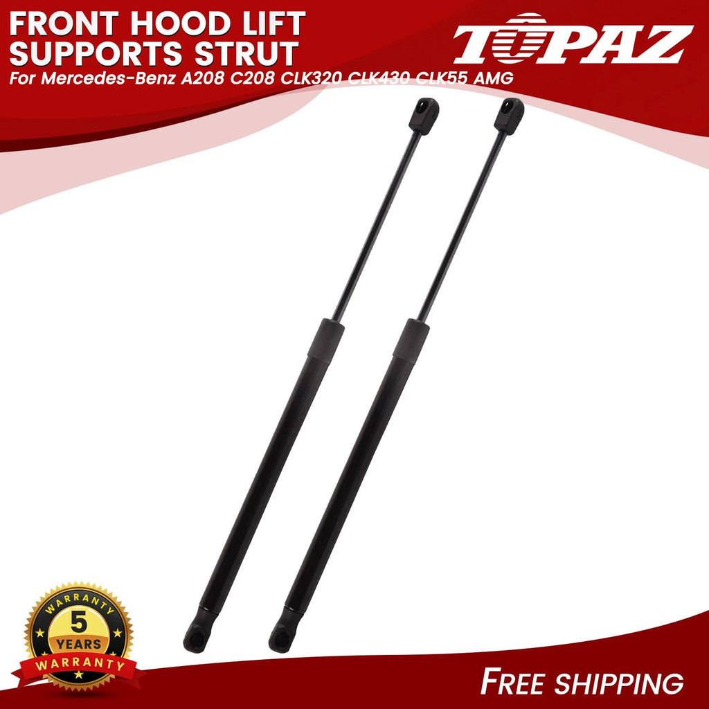 2X Front Hood Lift Supports for Mercedes A208 C208 CLK320 CLK430 CLK55 AMG (1997–2003)