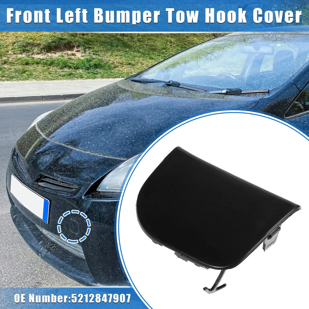 Front Left Tow Hook Cover for Toyota Prius XW30 (2012–2015) Black