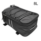 8L PU Material Rear Rack Trunk Bag for Bike Cycles