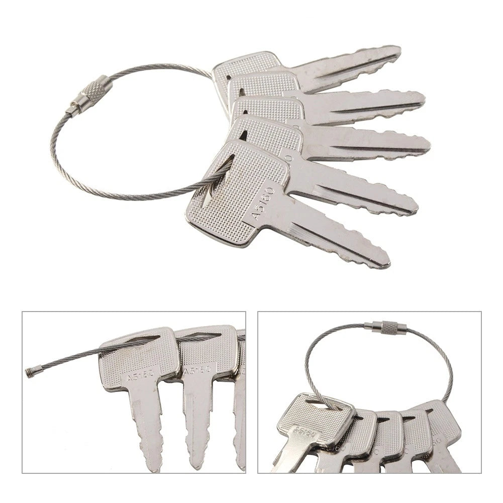 Set of 5 Ignition Keys for Mitsubishi Caterpillar (A5160, 91A07-01910)