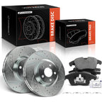 6x Front Drilled Brake Rotors + Ceramic Pads for Ford Police Responder (2013–2020)