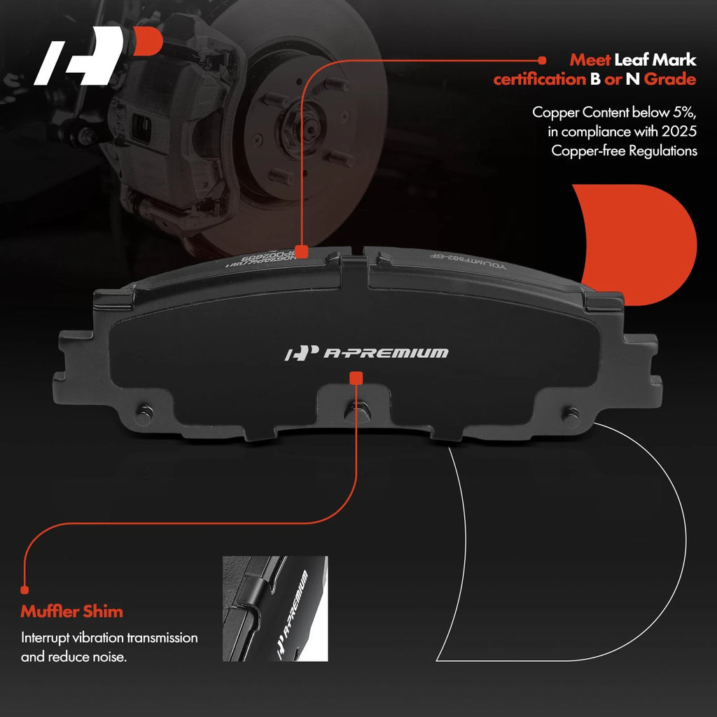 Ceramic Rear Brake Pads for Toyota Tundra & Sequoia (2022–2023)