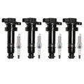 4X Ignition Coils + 4X Spark Plugs for Kia Soul 1.6L (2010–2012) 27301-2B010