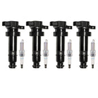 4X Ignition Coils + 4X Spark Plugs for Kia Soul 1.6L (2010–2012) 27301-2B010
