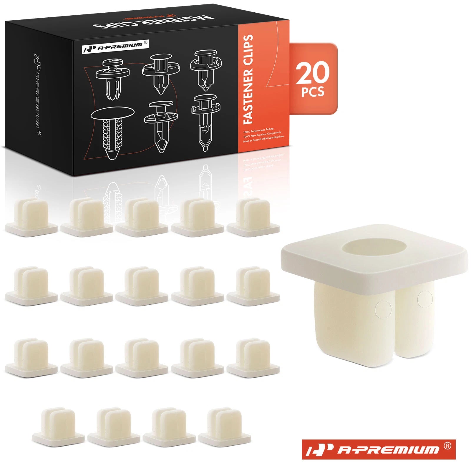 Set of 20 Nylon Screw Grommet Clips for Honda Toyota