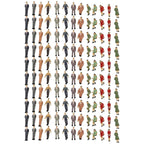 130 Pcs Painted Figures for O Scale 1:48 (Passenger, Different Poses)