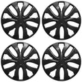 16" 10 Y Spoke Push On Gloss Black Wheel Cover Hubcaps - UARFH504