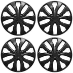 16" 10 Y Spoke Push On Gloss Black Wheel Cover Hubcaps - UARFH504