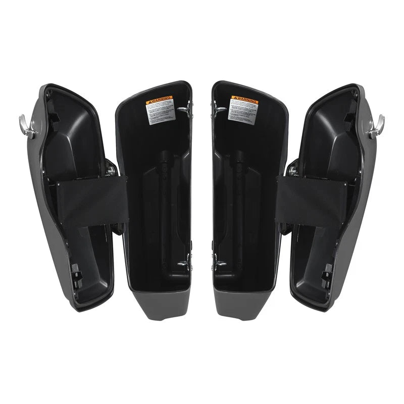 4" Stretched Hard Saddlebags for Harley Electra Glide (2014–2024) Charcoal Pearl