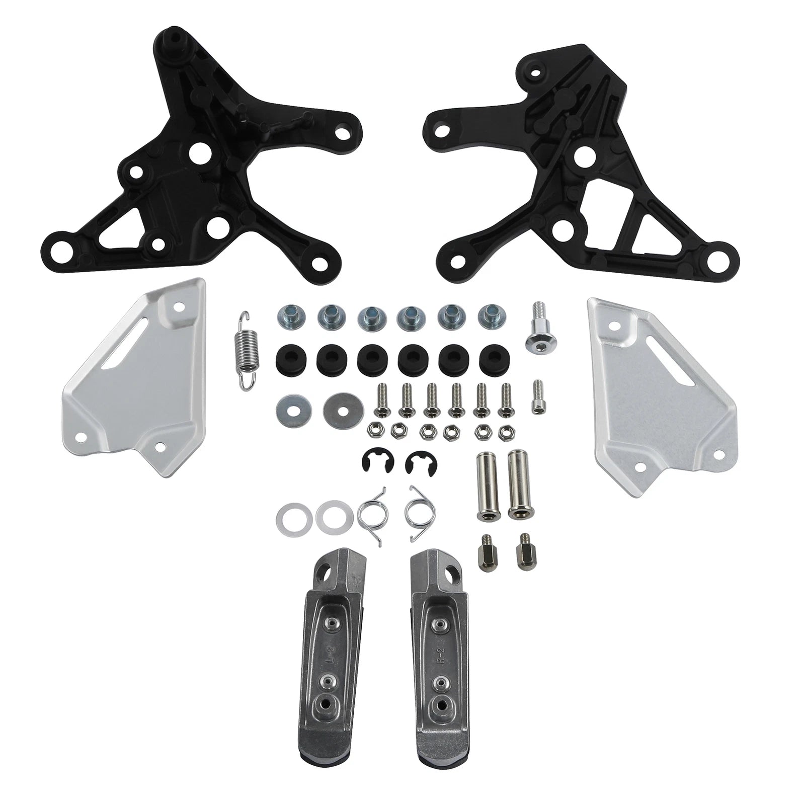 Front Driver Foot Pegs Pedals Bracket for Kawasaki Z900 (2017–2024) Black