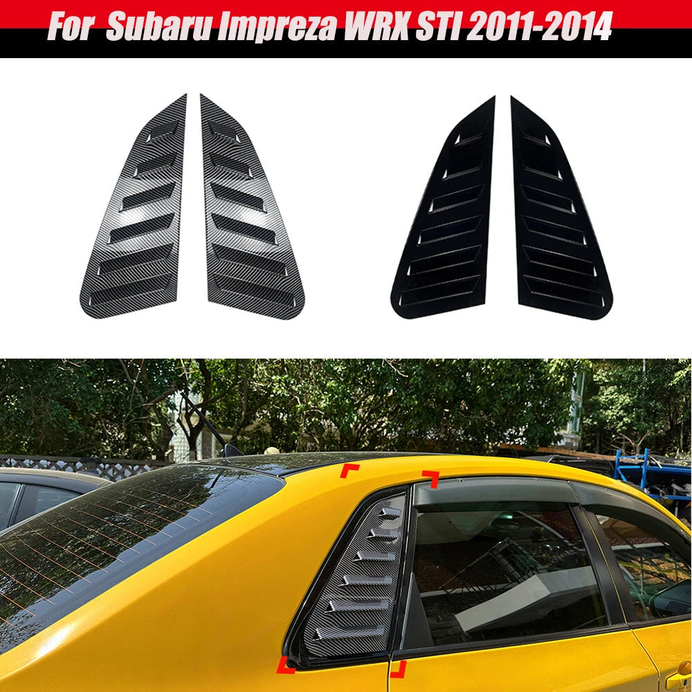 Pair Side Vent Window Scoop Louver Cover Trim for Subaru Impreza WRX STI (2011–2014)