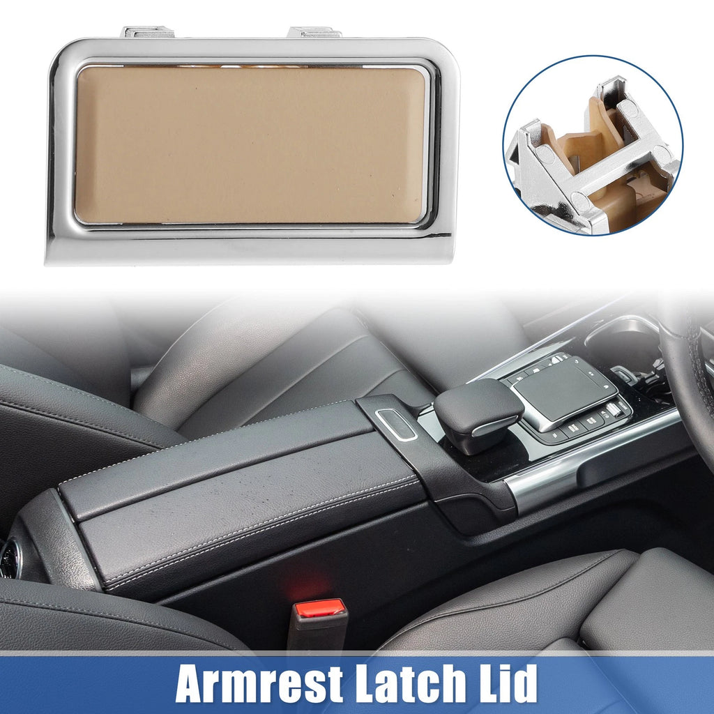 Armrest Latch Lid for Mercedes-Benz (2216800096) (Plastic Beige Silver Tone)