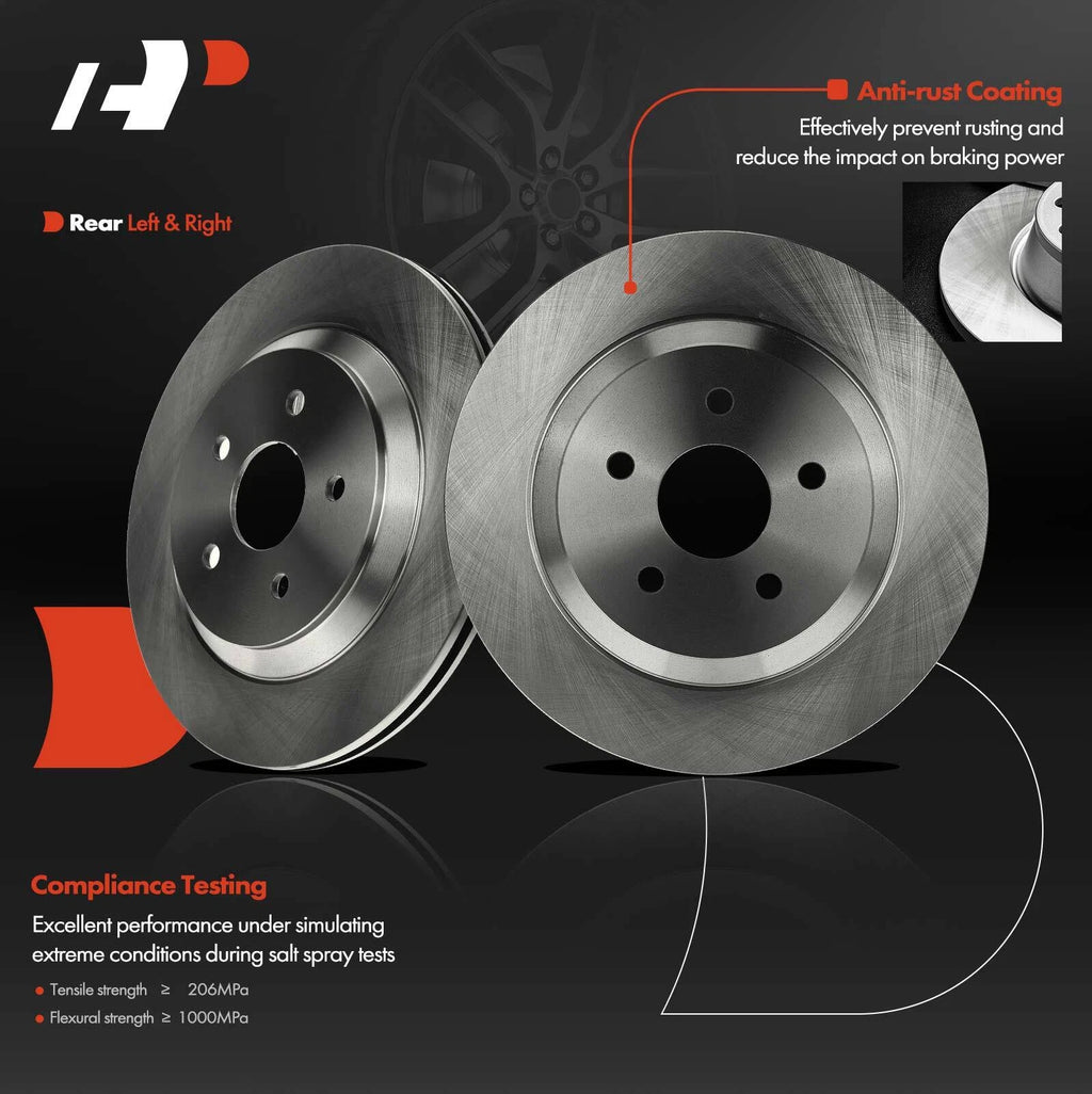 Rear Disc Brake Rotors for Ford Freestar Mercury Monterey (2004–2007)