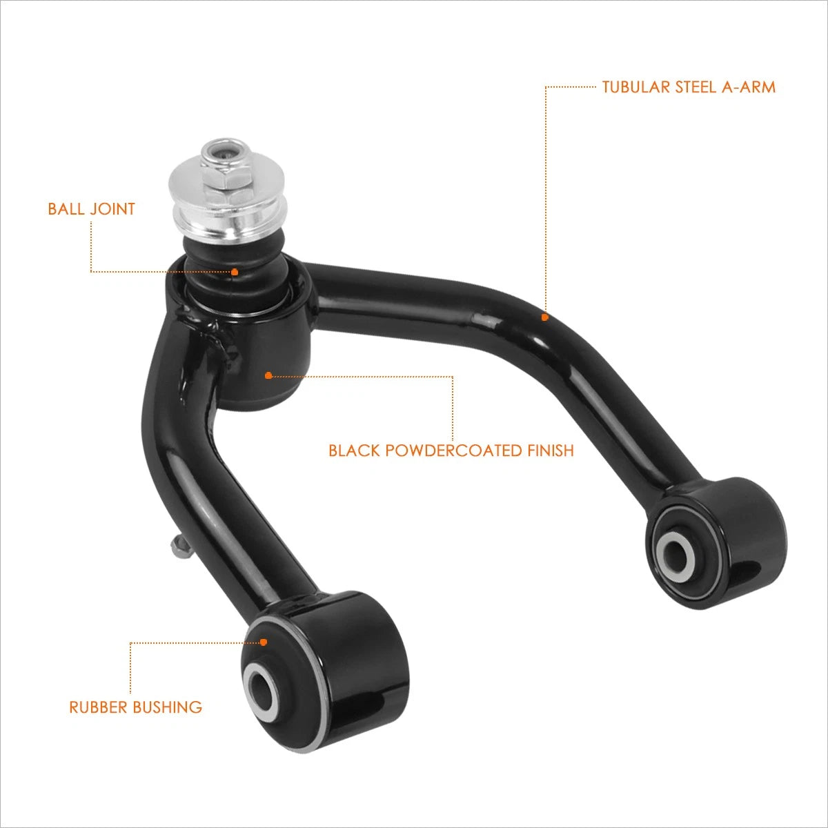 2X Front Upper Tubular Control Arms for Toyota Sequoia Tundra (2000–2007)