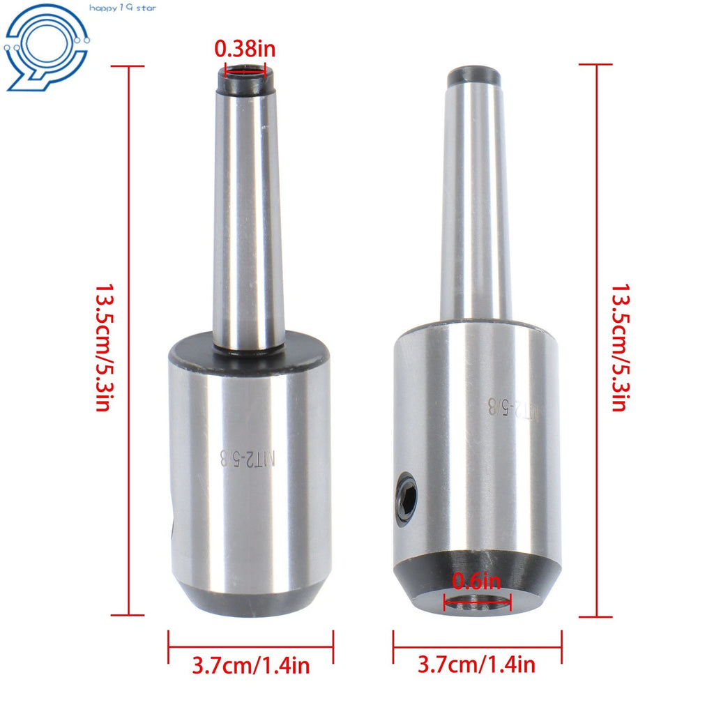 End Mill Holder Adapter for Milling Machine (MT2, 5/8")