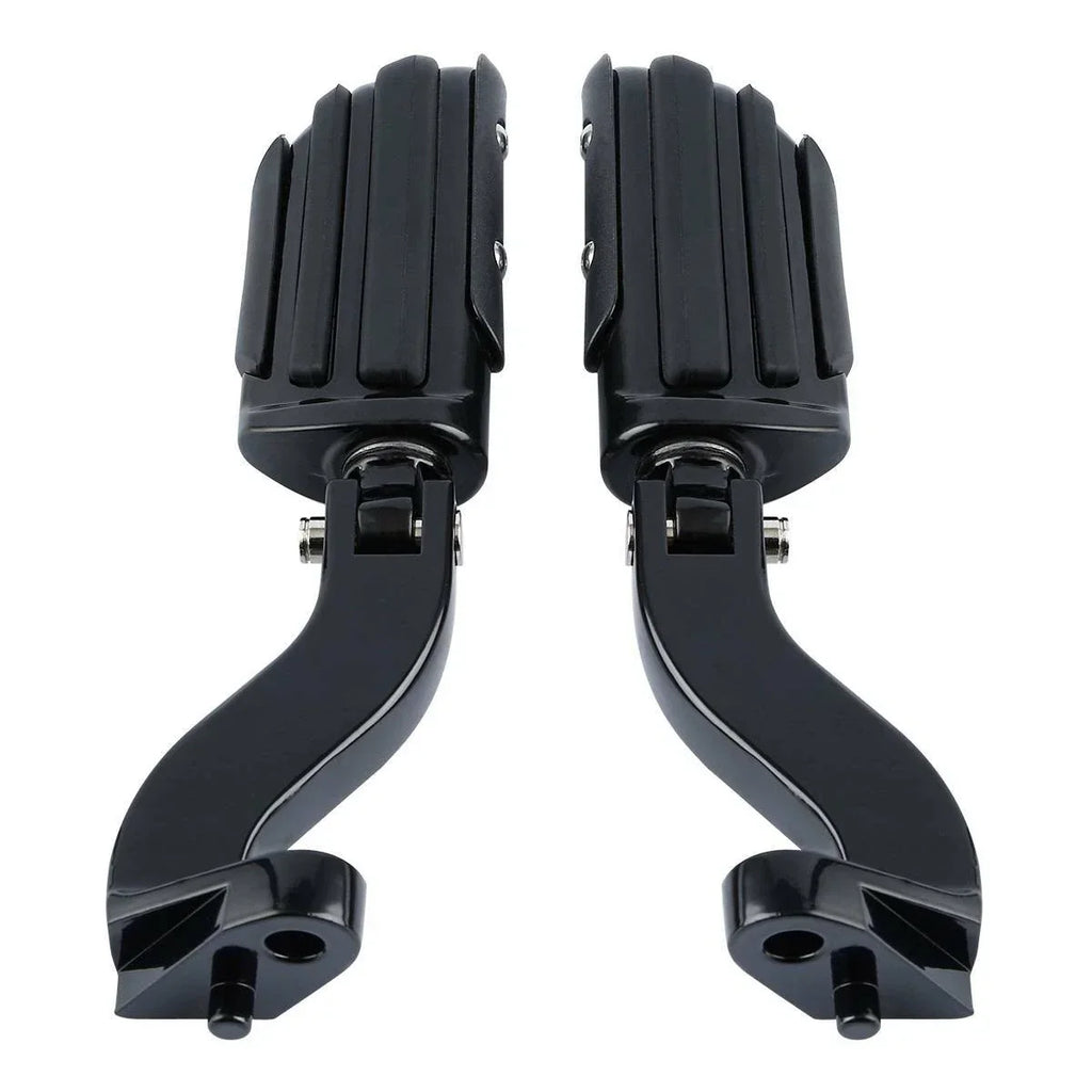 Black Rear Passenger Foot Pegs for Harley Road Street Glide (1993-2020)