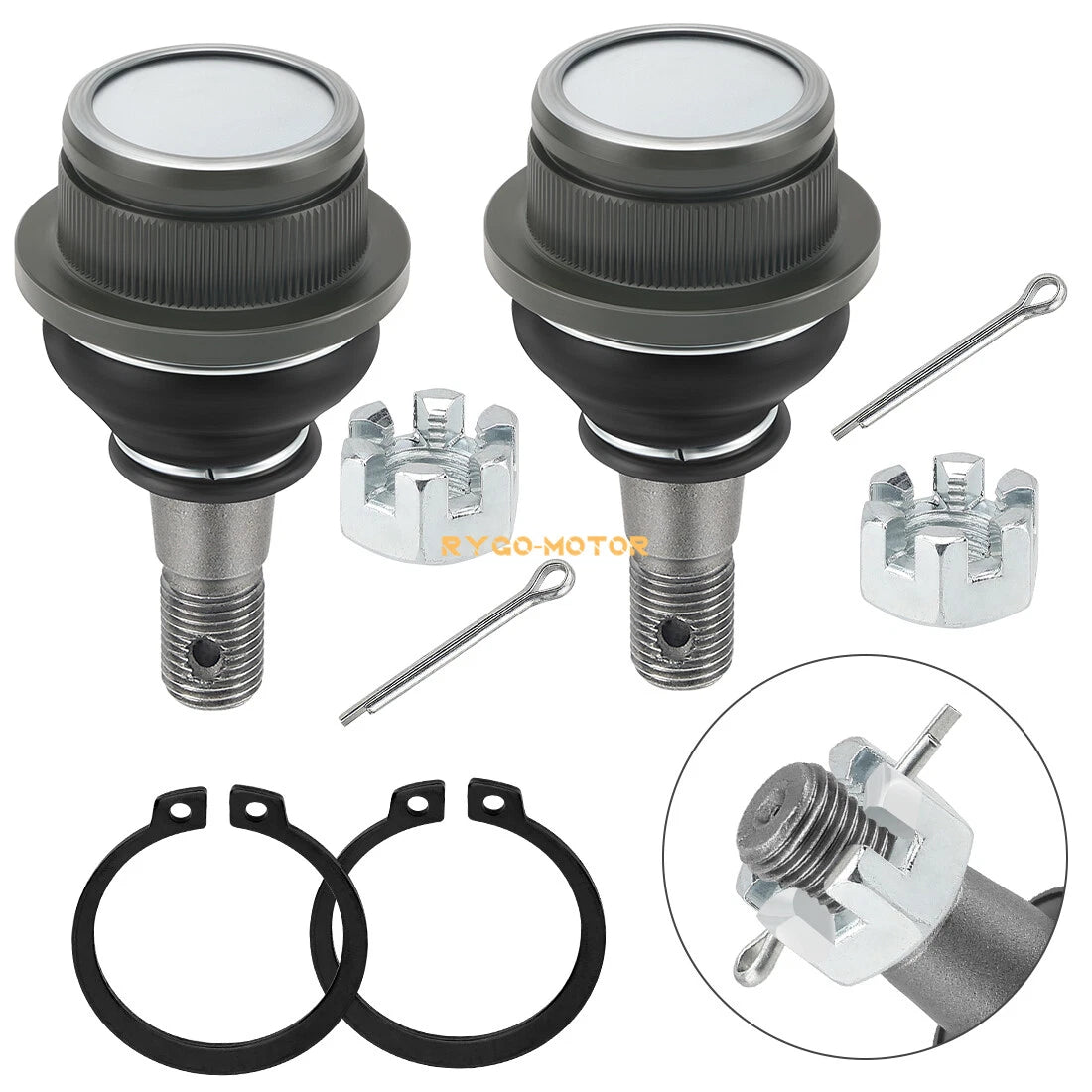 2 Lower Ball Joints for Kawasaki Mule 2500 3000 3010 4000 4010 (1998–2023)
