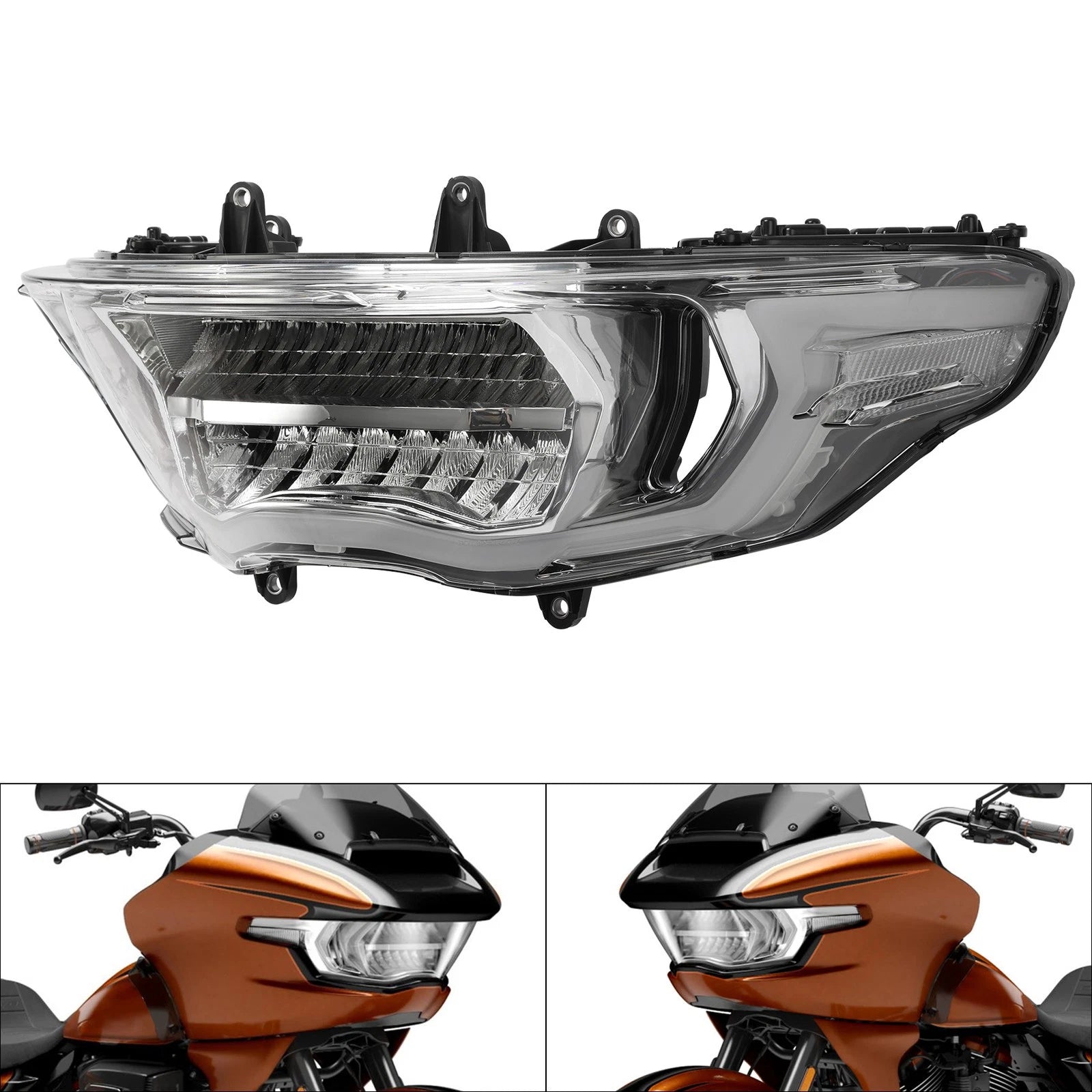 LED Headlight Assembly Black Lens for Harley CVO Road Glide ST (2023–2025)