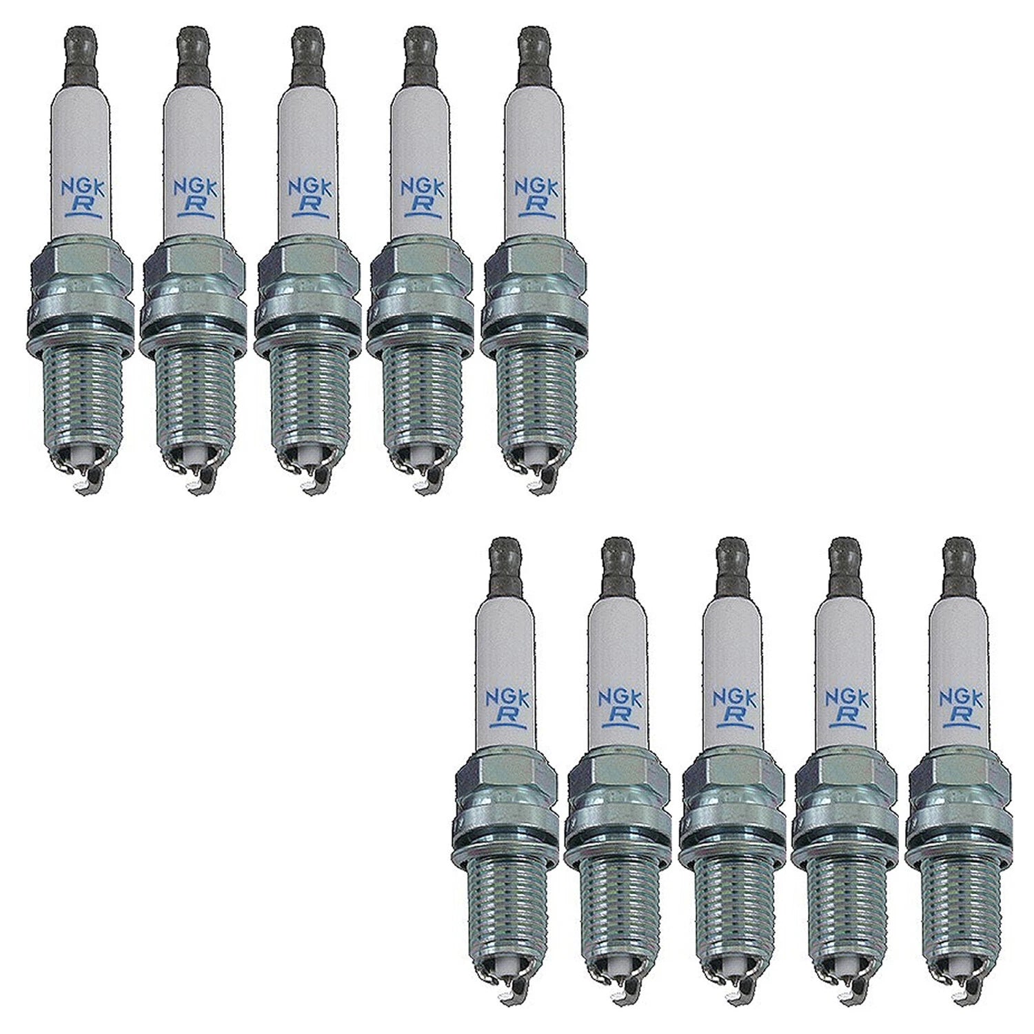 Set of 10 NGK Laser Platinum Spark Plugs PFR6WT for Audi S6 S8 (2007–2011)