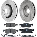 Brake Disc & Pad Kit for Jeep Grand Cherokee (2011–2016) Cross-drilled
