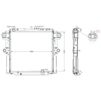 Alloy Radiator for Toyota Landcruiser 76/78/79 Series 1VDFTV (2007���2016)
