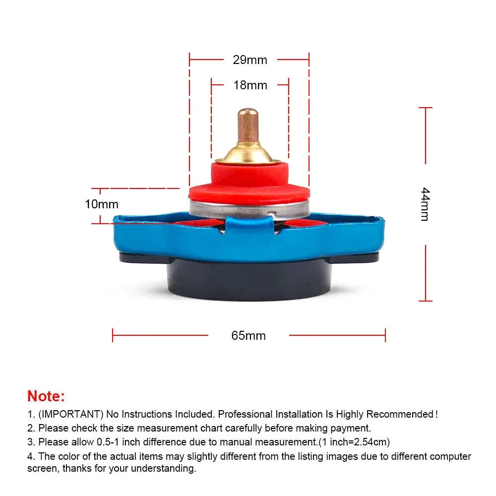 Thermostatic Radiator Cap Cover for Universal Applications (1.1 Bar)