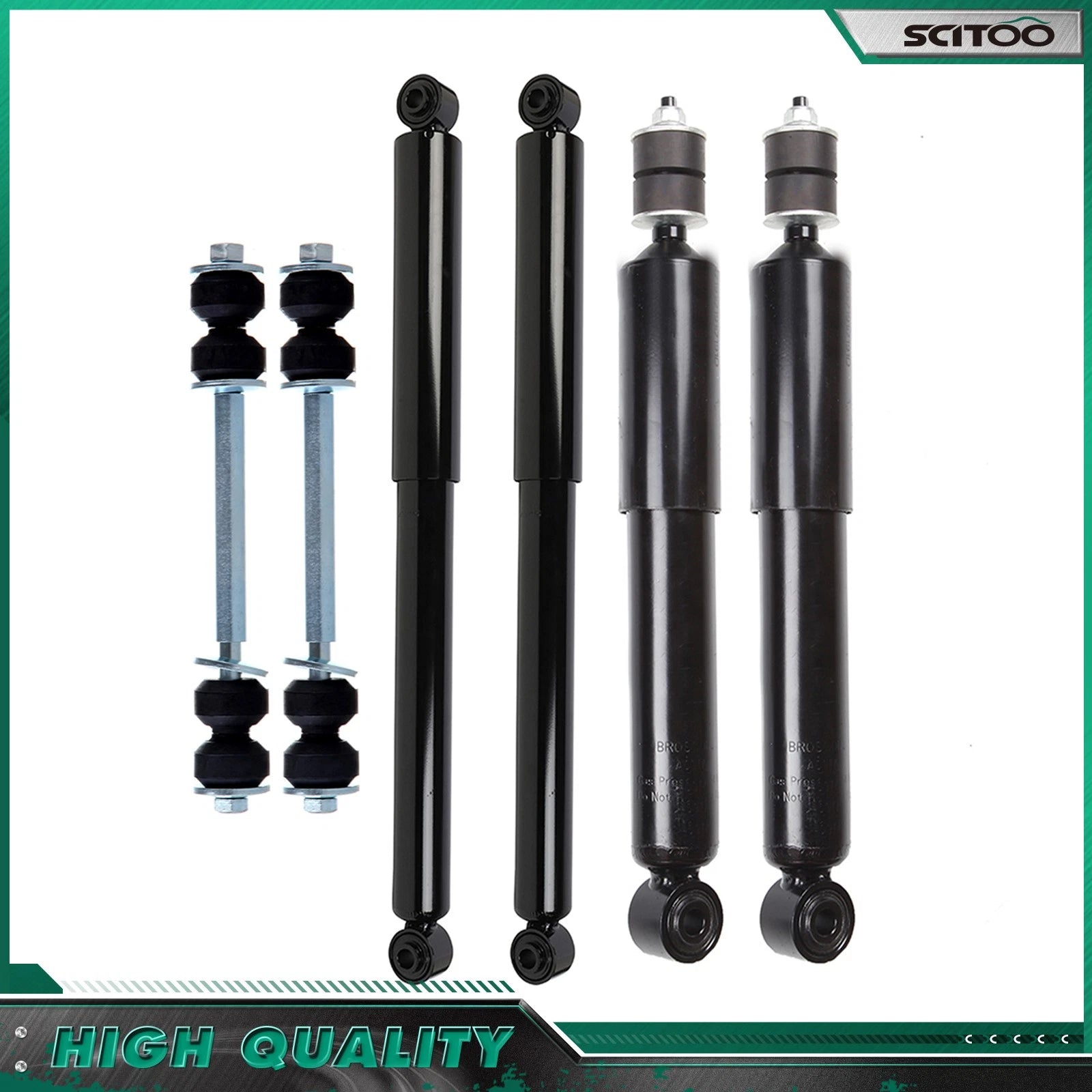 Set of 4 Shock Absorbers & Sway Bar Links for Silverado Sierra 1500 2500 HD