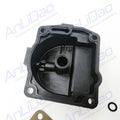 Set of 4 Carburetor Float Bowl Chambers with Gaskets for Johnson Evinrude (0433000, 766418)