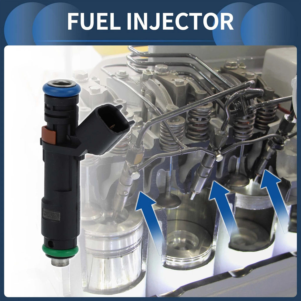Fuel Injector No.5C3Z-9F593-DC for Ford F-150 V8 (2005–2006) 5.4L Black