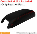 Console Lid Armrest Cover for Dodge Journey (2011–2018) Carbon Fiber Red Stitch