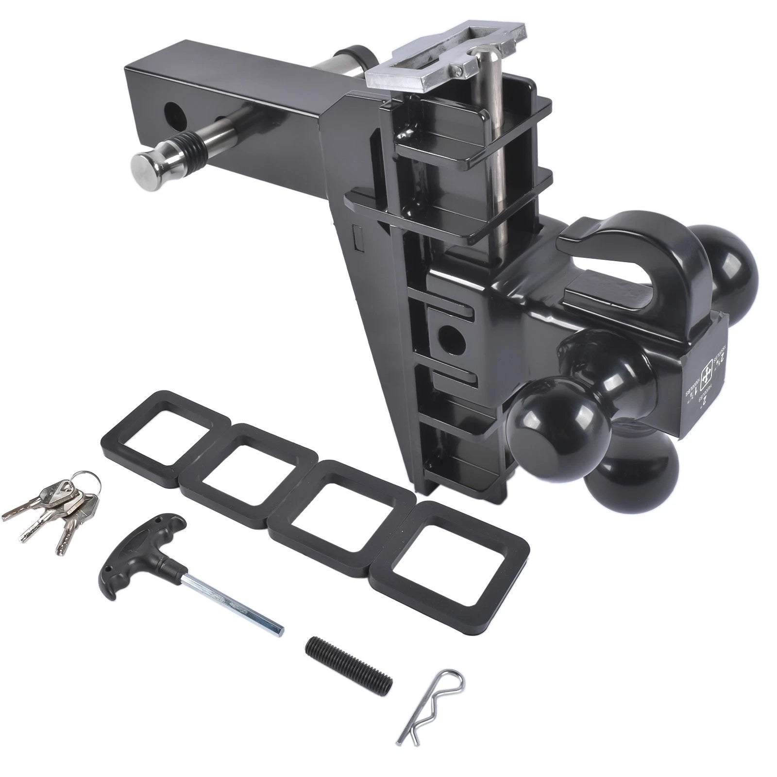 Adjustable Trailer Hitch for 2" Receiver (17000 lbs GTW)