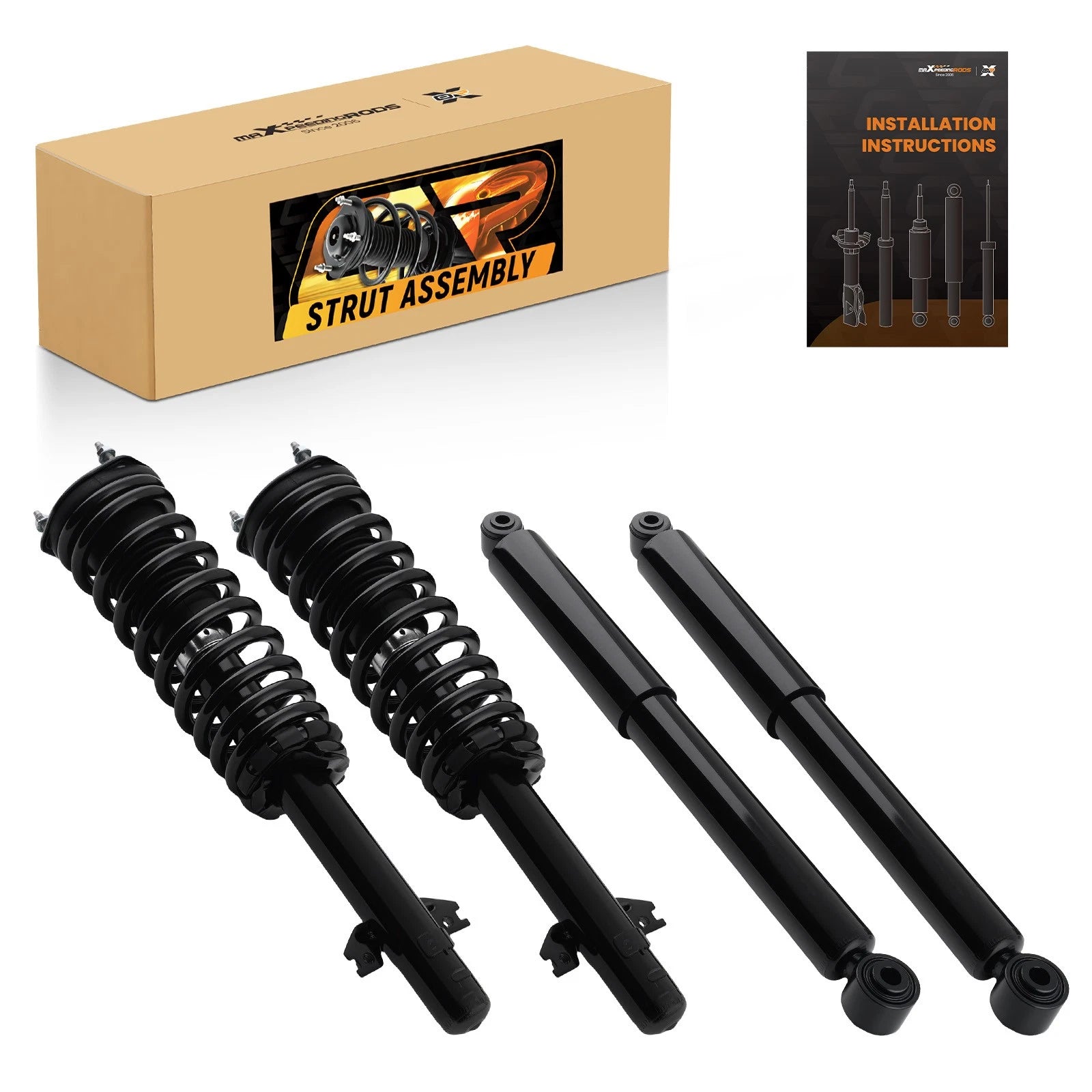 Set of 4 Rear Front Struts Assembly for Mazda 6 FWD (2009–2013)