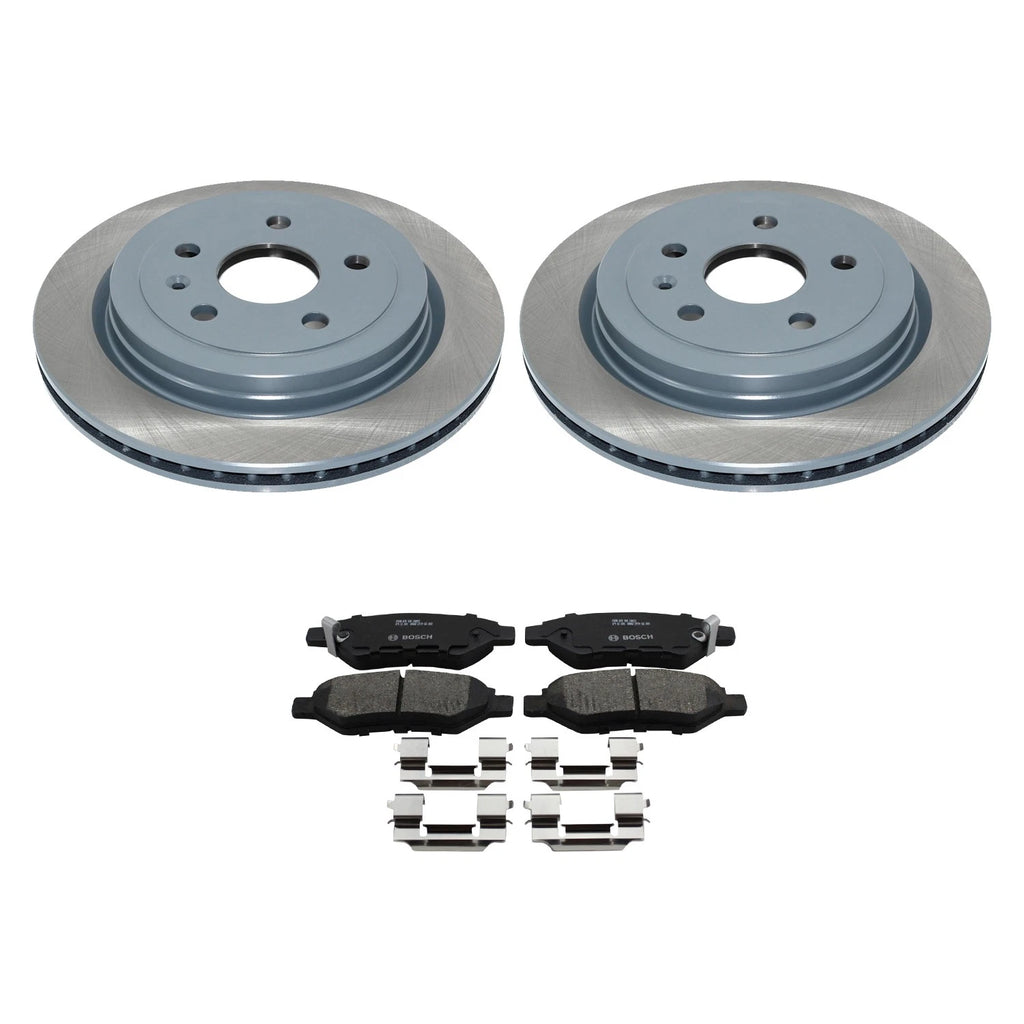 DuraGo Rear Rotors & Bosch QuietCast Ceramic Disc Brake Pads Kit for Camaro CTS