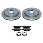 DuraGo Rear Rotors & Bosch QuietCast Ceramic Disc Brake Pads Kit for Camaro CTS