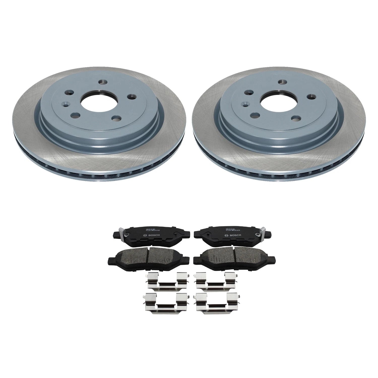 DuraGo Rear Rotors & Bosch QuietCast Ceramic Disc Brake Pads Kit for Camaro CTS