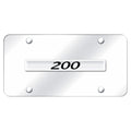 Chrome Name on Chrome License Plate - Officially Licensed for Chrysler 200