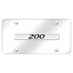 Chrome Name on Chrome License Plate - Officially Licensed for Chrysler 200