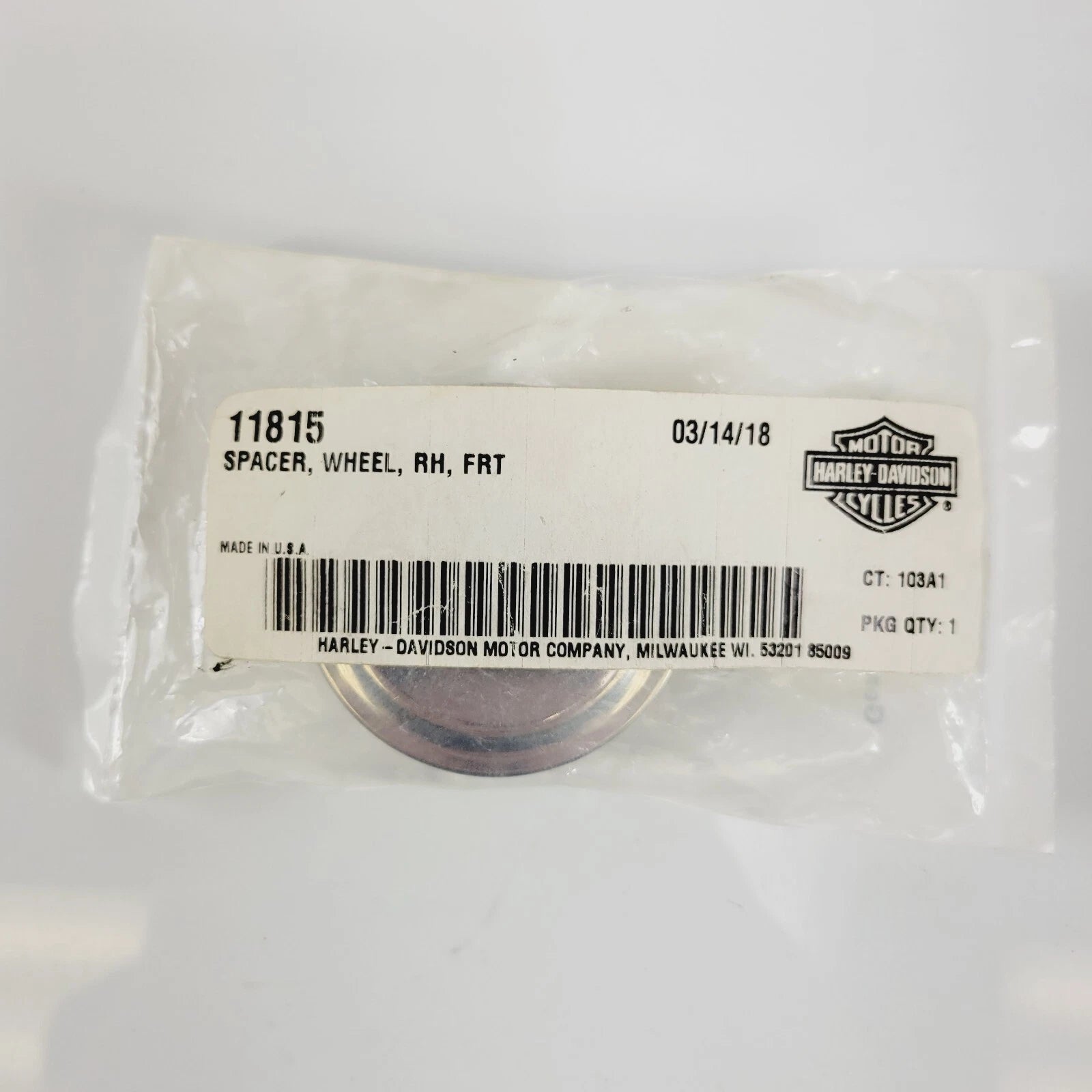 Spacer Wheel RH for Harley-Davidson Softail Springer (OEM 11815)