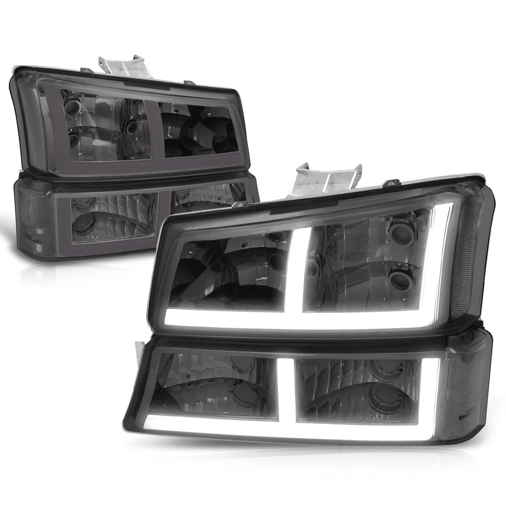 LED DRL Headlights Bumper Lamps for Chevy Silverado/Avalanche (2003–2007)