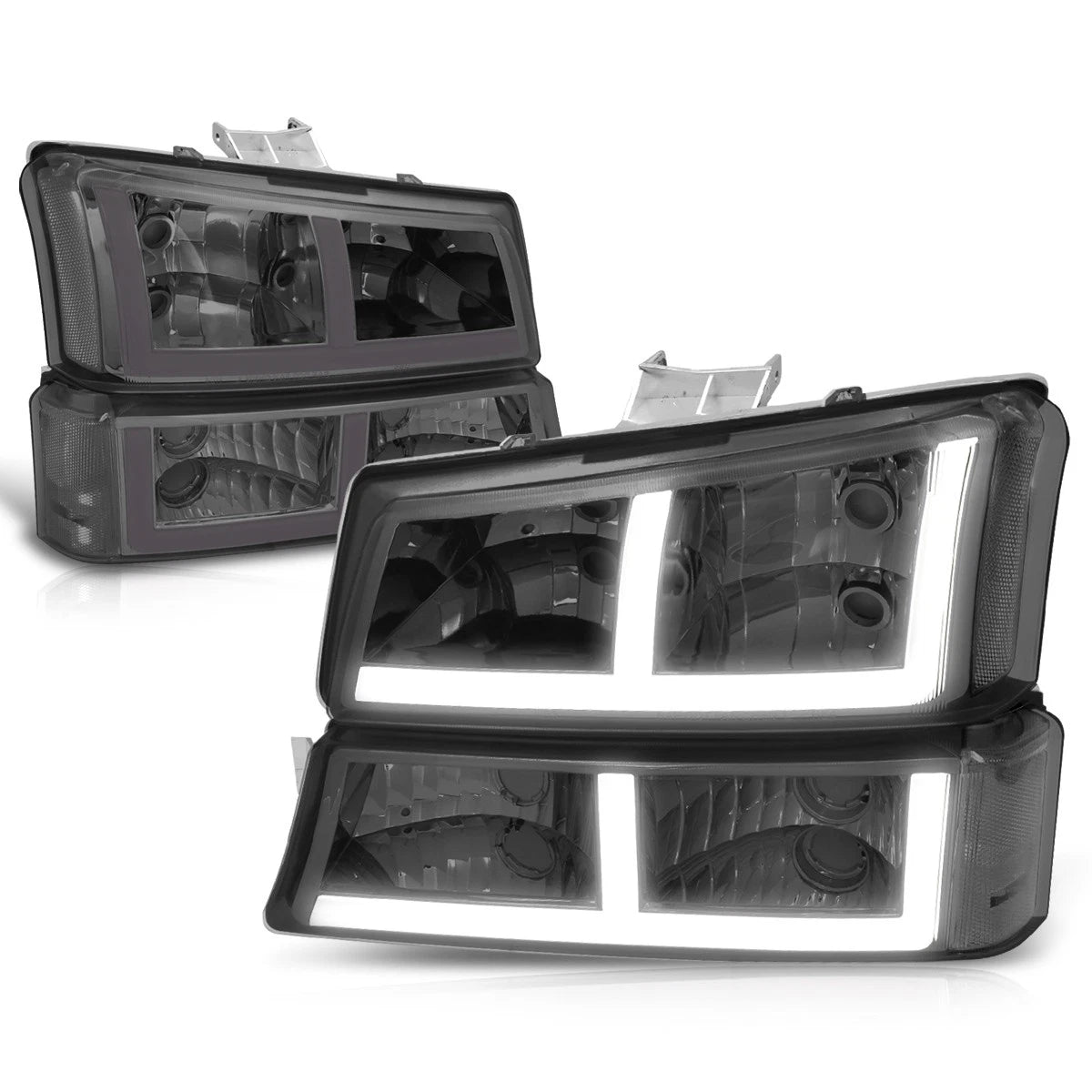 LED DRL Headlights Bumper Lamps for Chevy Silverado/Avalanche (2003–2007)