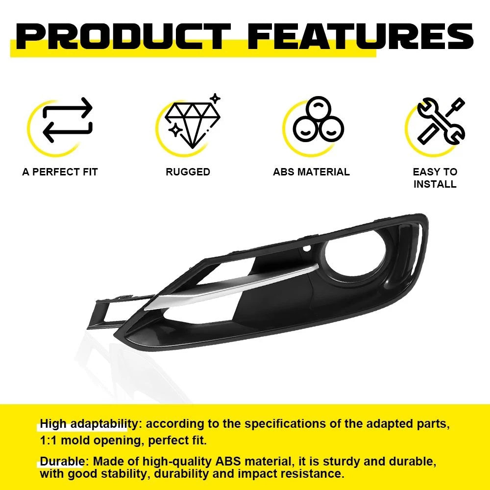 Front Bumper Fog Light Grille with Trim for BMW 3 Series (2012–2015)
