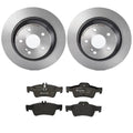 Brembo Rear Brake Kit with Low-Met Pads & Coated Disc Rotors for MB R230 SL500 (2004–2006)
