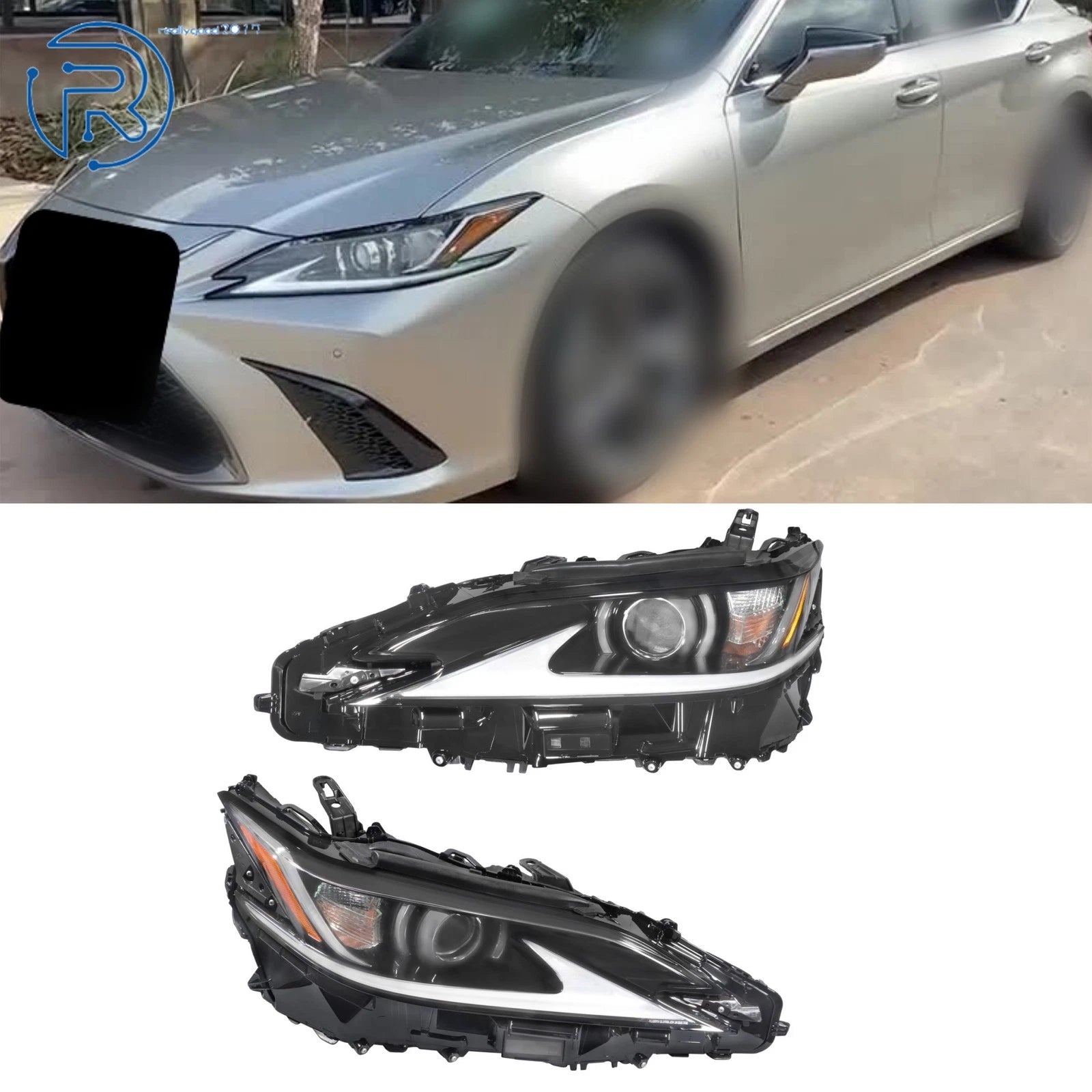 LED Headlights for Lexus ES300H/ES350 (2019–2021) Black Driver & Passenger Side