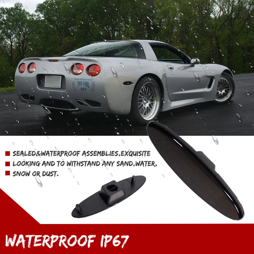 Smoked Red LED Front Side Marker Lights for Chevrolet Corvette C5 (1997–2004)