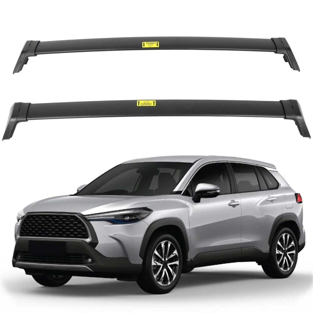 Set of 2 Aluminum Roof Rack Cross Bars for Toyota Corolla Cross (2020+)