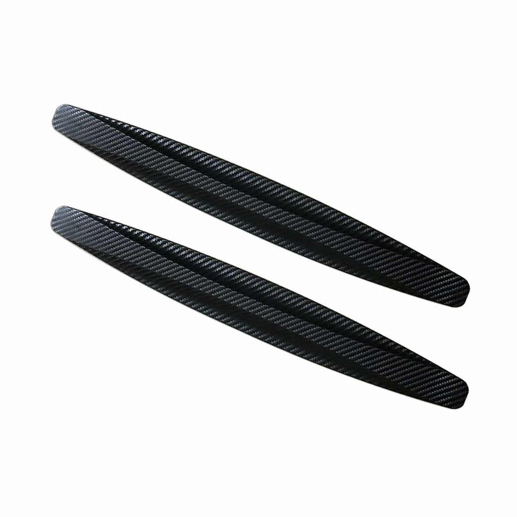 Carbon Fiber Pattern Front Rear Bumper Corner Protection Lip Guards (2) for 2014-2020