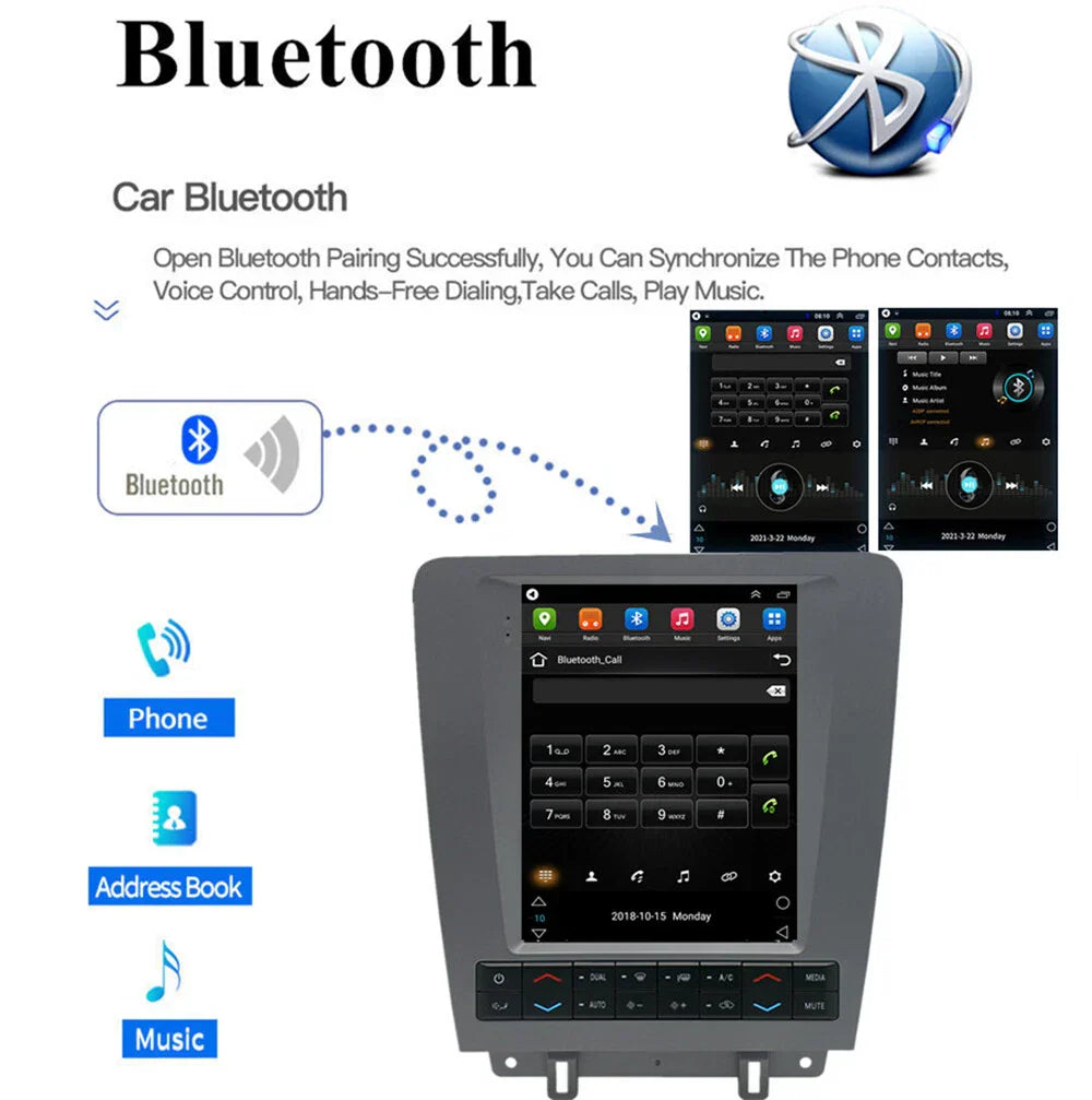9.7" Car Stereo Radio GPS for 2010-2014 Ford Mustang, Wireless Carplay