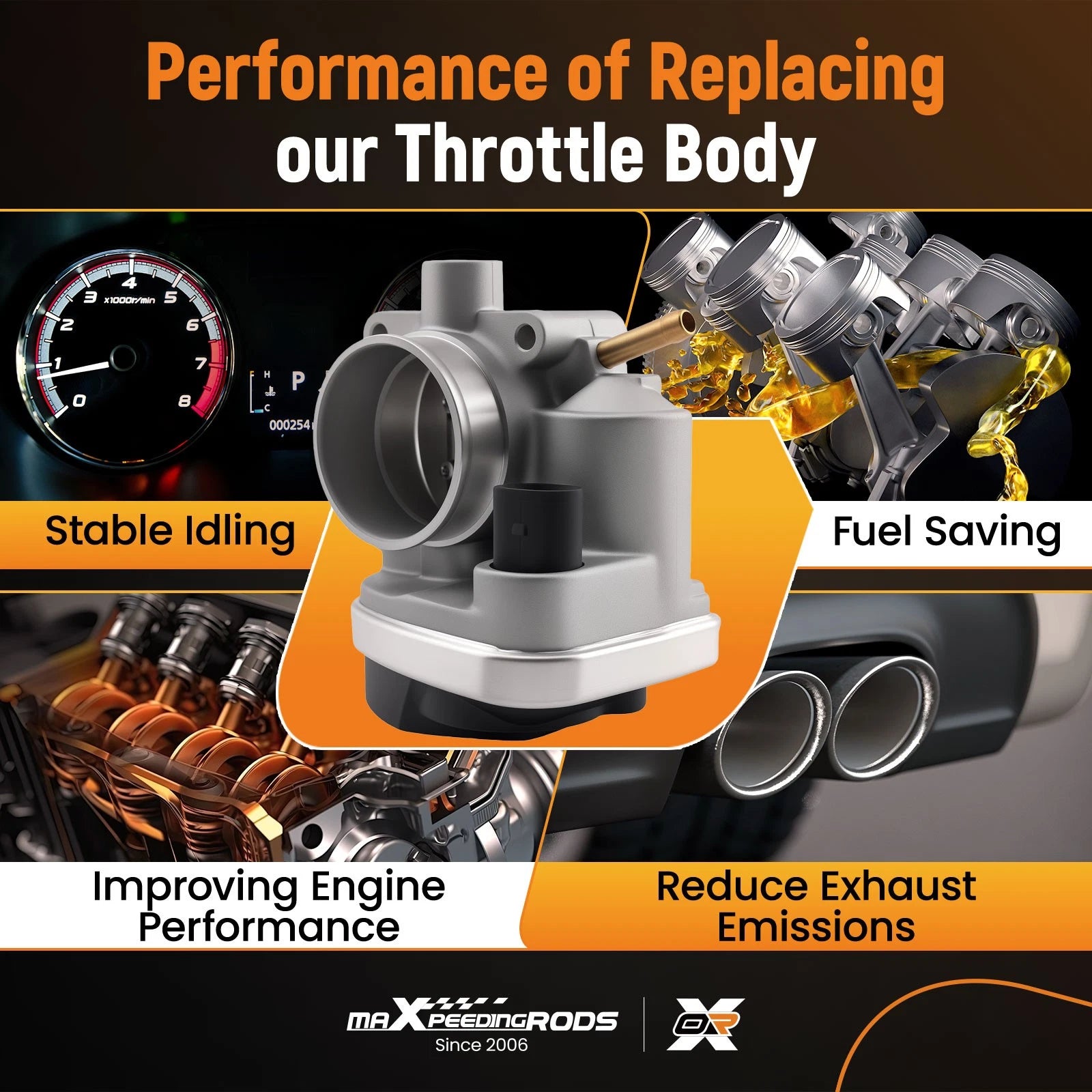 Throttle Body for Mini Cooper Base Hatchback 1.6 (2002–2006)