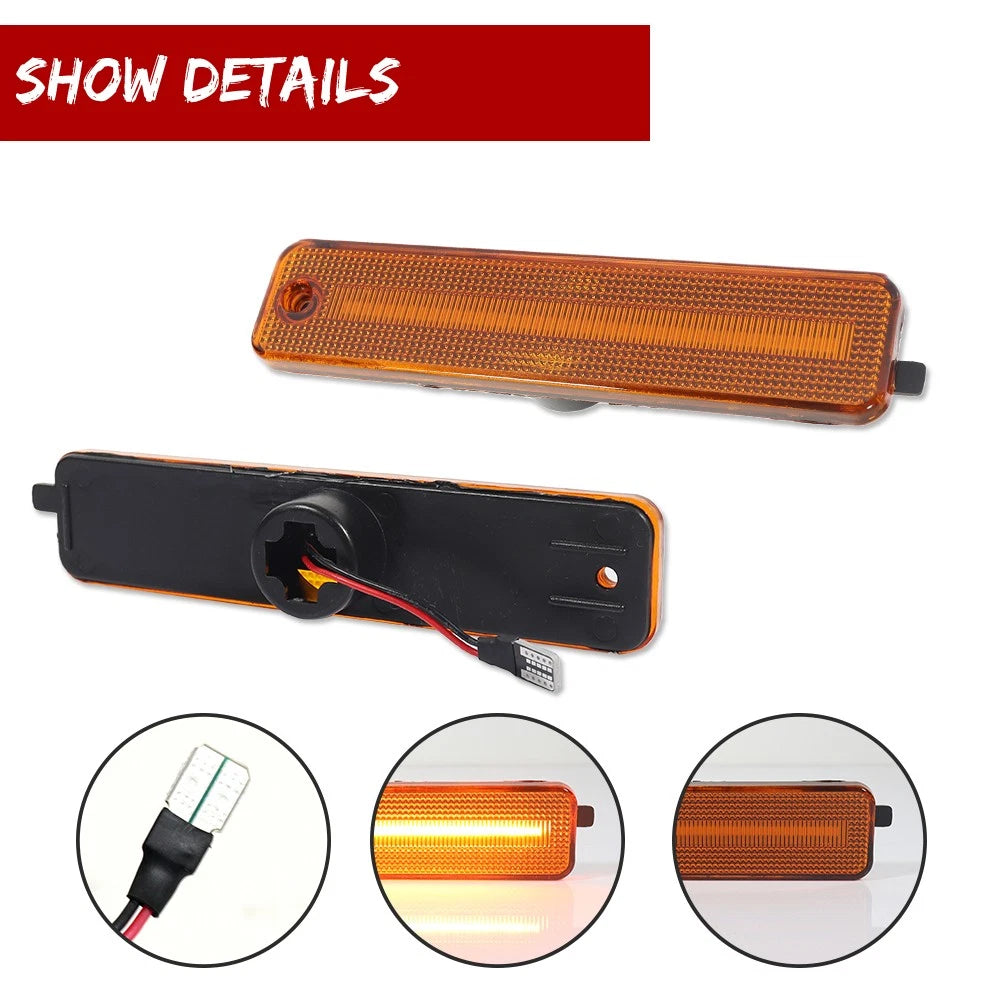 2X Amber Lens LED Front Side Marker Lights for Pontiac Sunfire (2000–2005)